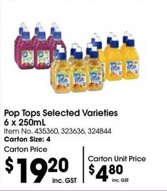 Campbells Wholesale Pop tops offer