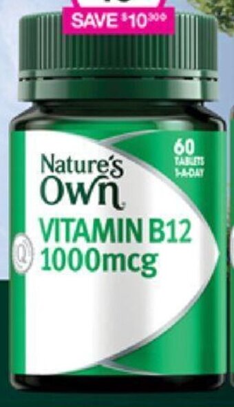 Priceline Nature's Own Vitamin B12 1000mcg offer