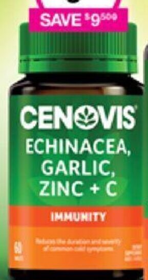 Priceline Cenovis Echinacea, Garlic, Zinc + C offer
