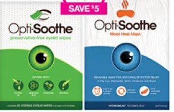 Priceline Opti-Soothe Eyelid Wipes 20 Pack Or Moist Heat Mask offer