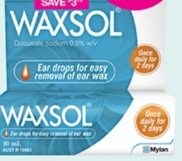 Waxsol Ear Drops 10ml offer at Priceline