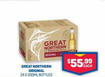 Bottlemart Great northern original 24 x 330ml bottles offer