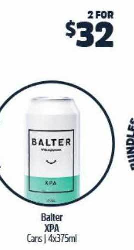 BWS Balter xpa cans | 4x375ml offer