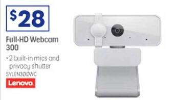 Officeworks Lenovo full-hd webcam 300 offer