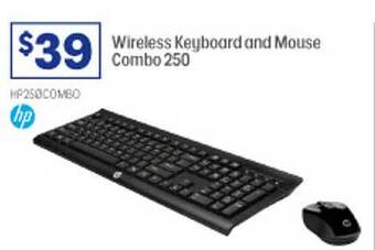 Officeworks Hp wireless keyboard and mouse combo 250 offer