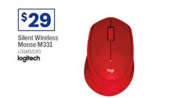Officeworks Logitech silent wireless mouse m331 offer