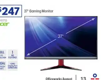 Officeworks Acer 27 offer