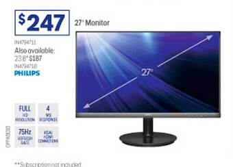 Officeworks Philips 27 offer