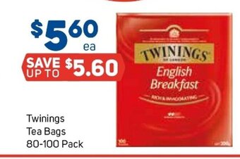 Twinings Tea Bags 80-100 Pack