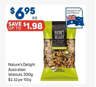 Foodland Nature's Delight Australian Walnuts 300g offer