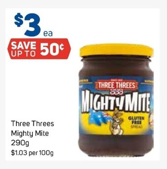Foodland Three Threes MIghty Mite 290g offer