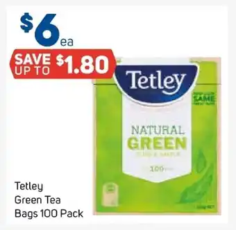 Foodland Tetley Green Tea Bags 100 Pack offer