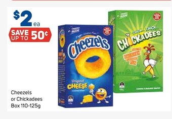 Foodland Cheezels or Chickadees Box 110-125g offer