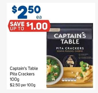 Foodland Captain's Table Pita Crackers 100g offer