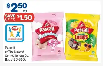 Foodland Pascall or The Natural Confectionery Co. Bags 160-350g offer