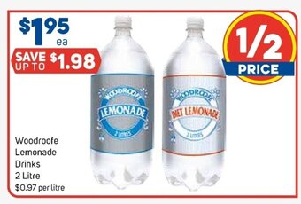 Foodland Woodroofe Lemonade Drinks 2 Litre offer