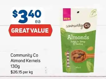 Foodland Community Co Almond Kernels 130g offer