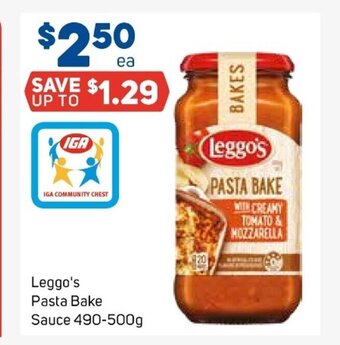 Foodland Leggo's Pasta Bake Sauce 490-500g offer