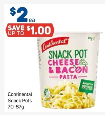 Foodland Continental Snack Pots 70-87g offer