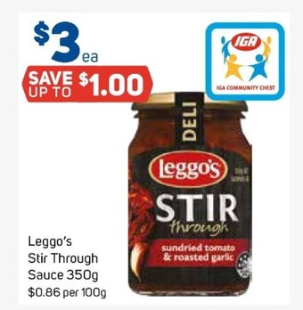 Foodland Leggo's Stir Through Sauce 350g offer