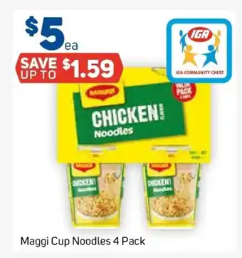 Foodland Maggi Cup Noodles 4 Pack offer
