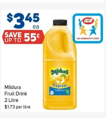 Foodland Mildura Fruit Drink 2 Litre offer