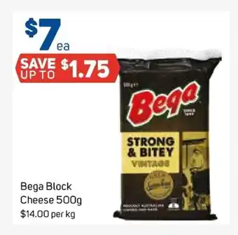 Foodland Bega Clock Cheese 500g offer