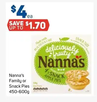 Foodland Nanna's Family or Snack Pies 450-600g offer