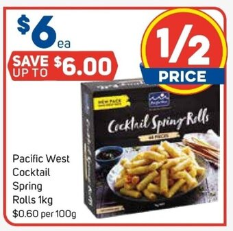 Foodland Pacific West Cocktail Spring Rolls 1kg offer