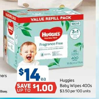 Foodland Huggies Baby Wipes 400s offer