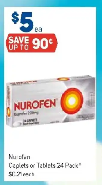 Foodland Nurofen Caplets or Tablets 24 Pack offer