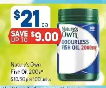 Foodland Nature's Own Fish Oil 200s offer