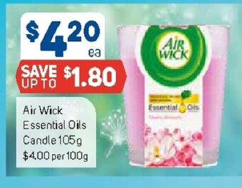 Foodland Air Wick Essential Oils Candle 105g offer
