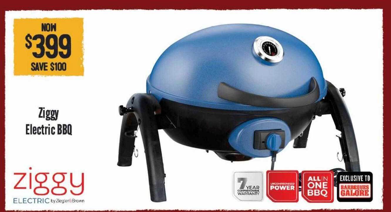 Ziggy electric bbq offer at Barbeques Galore