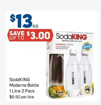 SodaKING Moderna Bottle 1 Litre 2 Pack