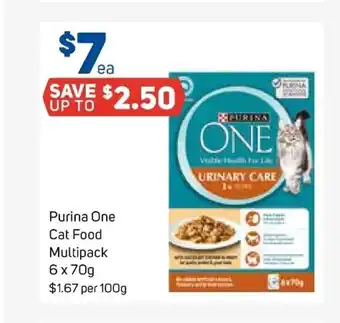Foodland Purina One Cat Food Multipack 6 x 70g offer