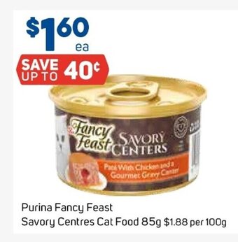 Foodland Purina Fancy Feast Savory Centres Cat Food 85g offer