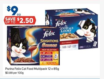Foodland Purina Felix Cat Food Multipack 12 x 85g offer