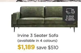 Irvine 3 seater sofa