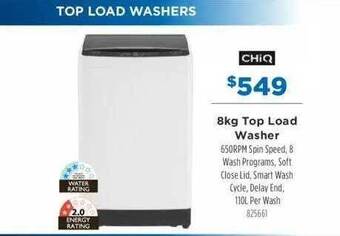 Betta Chiq 8kg top load washer offer