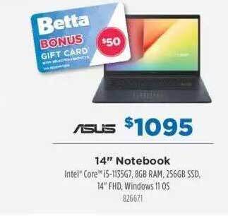 Betta Asus 14 offer