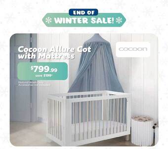 Cocoon allure cot with mattress
