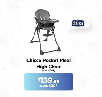 Baby Kingdom Chicco pocket meal high chair offer