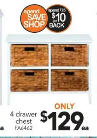 Cheap as Chips AIRLIE - 4 Drawer Chest offer