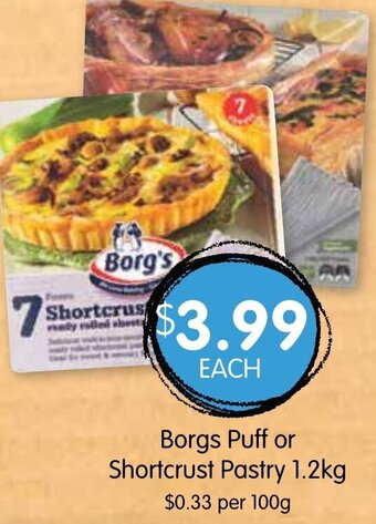 Borgs Puff or Shortcrust Pastry  1.2kg