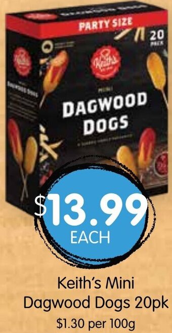 Spudshed Keith's Mini Dagwood Dogs 20pk offer