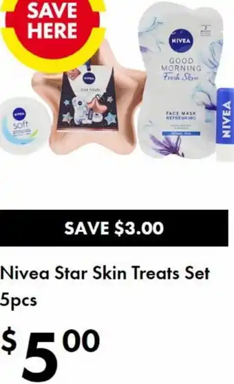 The Reject Shop Nivea Star Skin Treats Set 5pcs offer