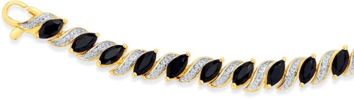 Prouds 9ct gold sapphire & diamond bracelet offer