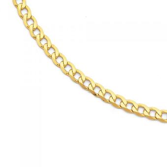 9ct white gold 45cm fine curb chain 