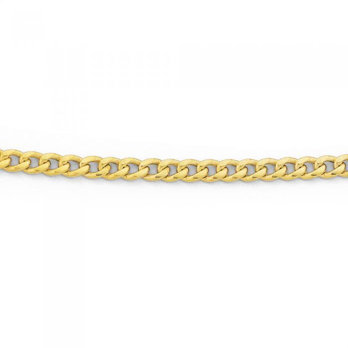 9ct gold 55cm solid curb chain offer at 